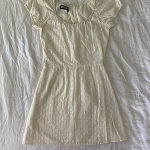 White eyelet Reformation mini dress (size 2)